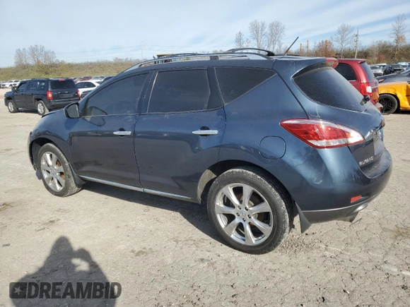 2012 Nissan Murano LE with VIN JN8AZ1MU5CW101246, listed as a Copart auction lot 80075154 with 110,638 mi miles and Salvage Title. Bid and sale history available at DreamBid. Image 2.