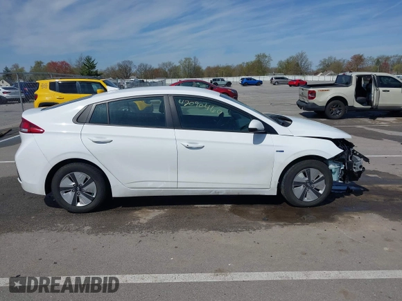 2019 Hyundai Ioniq Blue with VIN KMHC65LCXKU166533, listed as a IAAI auction lot 42090460 with 109,703 mi miles and . Bid and sale history available at DreamBid. Image 12.