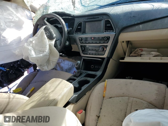 2017 Hyundai Sonata SE with VIN 5NPE24AF9HH481147, listed as a Copart auction lot 45324455 with Not Provided miles and Non Repairable. Bid and sale history available at carsss.com. Image 8.