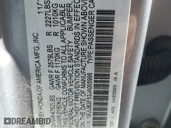 2018 Acura TLX Technology z VIN 19UUB3F53JA005996, wystawiony jako Copart lot #47703715 z przebiegiem 188 951 mil mil oraz Szkoda całkowita • Salvage title. Historia ofert i sprzedaży dostępna na DreamBid. Obrazek 12.
