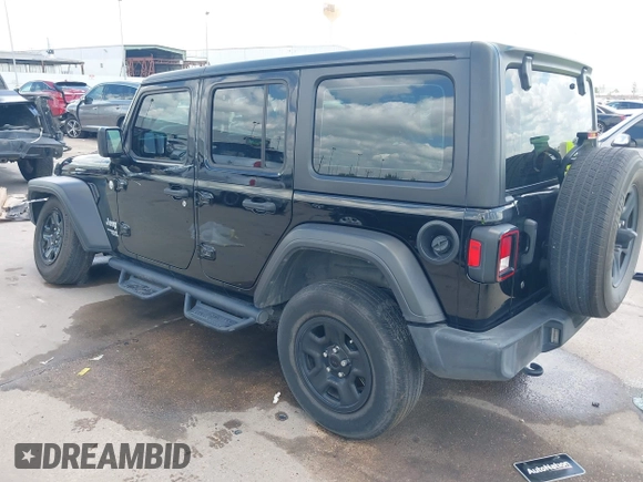 2019 Jeep Wrangler Unlimited Sport S with VIN 1C4HJXDG9KW653488, listed as a IAAI auction lot 42275297 with Not provided miles and . Bid and sale history available at DreamBid. Image 3.