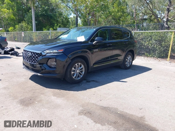 2019 Hyundai Santa Fe SE with VIN 5NMS23AD4KH088902, listed as a IAAI auction lot 42044465 with 34,302 mi miles and . Bid and sale history available at DreamBid. Image 17.