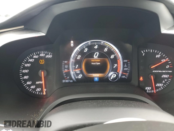2017 Chevrolet Corvette 1LT z VIN 1G1YB2D7XH5117396, wystawiony jako Copart lot #52410255 z przebiegiem 31 357 mil mil oraz Szkoda całkowita • Salvage title. Historia ofert i sprzedaży dostępna na DreamBid. Obrazek 9.