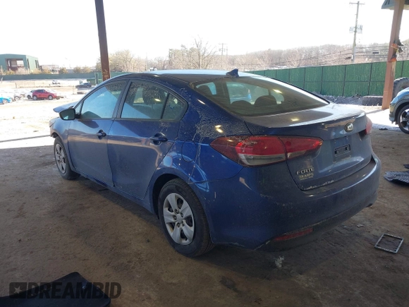 2017 Kia Forte LX with VIN 3KPFL4A79HE052430, listed as a IAAI auction lot 41632707 with 129,535 mi miles. Bid and sale history available at carsss.com. Image 3.