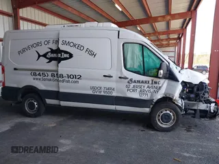 2021 Ford Transit Cargo with VIN 1FTBR1C86MKA10399, listed as a IAAI auction lot 42074285 with 55,572 mi miles and . Bid and sale history available at DreamBid. Image 13.