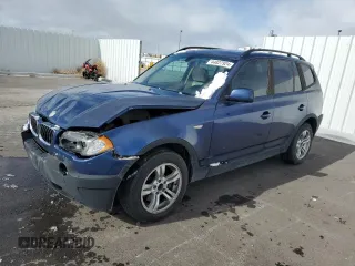 2005 BMW X3 3.0i with VIN WBXPA93465WD12719, listed as a Copart auction lot 44827924 with 120,445 mi miles and Non repairable. Bid and sale history available at DreamBid. Image 1.