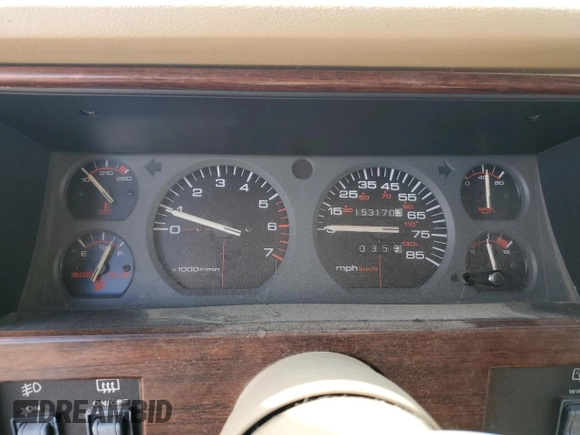 1993 Jeep Cherokee Country with VIN 1J4FJ78S8PL504126, listed as a Copart auction lot 46651035 with 153,170 mi miles and Clean Title. Bid and sale history available at carsss.com. Image 9.