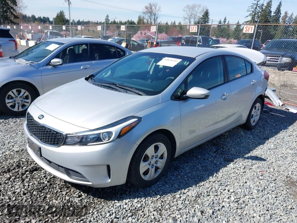 2017 Kia Forte LX with VIN 3KPFK4A7XHE018418, listed as a IAAI auction lot 41874292 with 87,608 mi miles. Bid and sale history available at carsss.com. Image 18.