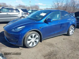 2021 Tesla Model Y Long Range with VIN 5YJYGDEE8MF293230, listed as a IAAI auction lot 41744033 with 56,797 mi miles and . Bid and sale history available at DreamBid. Image 2.