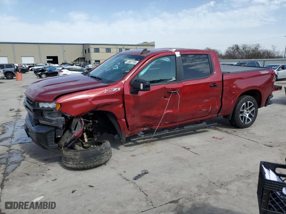 2019 Chevrolet Silverado 1500 LT Trail Boss with VIN 1GCPYFED2KZ132195, listed as a Copart auction lot 48697765 with 104,735 mi miles and Salvage Title. Bid and sale history available at carsss.com. Image 1.
