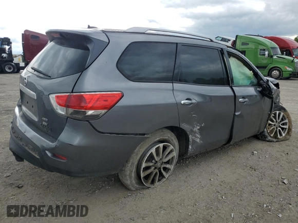 2015 Nissan Pathfinder SV with VIN 5N1AR2MN4FC616881, listed as a Copart auction lot 57778835 with Not provided miles and Salvage title. Bid and sale history available at DreamBid. Image 3.