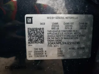 2018 GMC Acadia Denali z VIN 1GKKNPLS9JZ236745, wystawiony jako Copart lot #48428465 z przebiegiem 85 644 mil mil oraz Szkoda całkowita • Salvage title. Historia ofert i sprzedaży dostępna na DreamBid. Obrazek 15.