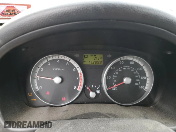2009 Hyundai Accent Auto GLS with VIN KMHCN46C29U312569, listed as a Copart auction lot 51481165 with 173,998 mi miles and Salvage Title. Bid and sale history available at carsss.com. Image 9.