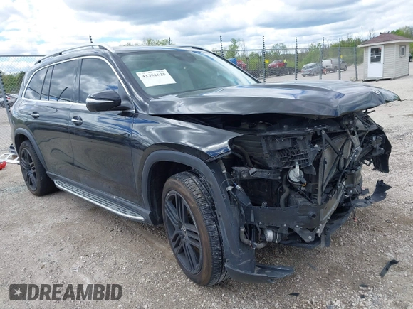 2021 Mercedes-Benz GLS 450 z VIN 4JGFF5KEXMA354814, wystawiony jako IAAI lot #42351625 z przebiegiem 89 136 mil mil oraz . Historia ofert i sprzedaży dostępna na DreamBid. Obrazek 1.