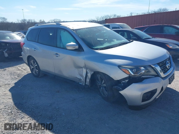 2017 Nissan Pathfinder S with VIN 5N1DR2MN0HC664992, listed as a IAAI auction lot 41629240 with 150,896 mi miles and . Bid and sale history available at DreamBid. Image 1.