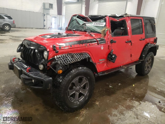 2017 Jeep Wrangler Unlimited Rubicon Recon with VIN 1C4BJWFG9HL678611, listed as a Copart auction lot 82809044 with 144,152 mi miles and Salvage Title. Bid and sale history available at carsss.com. Image 1.
