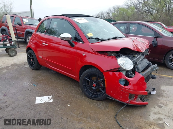 2013 FIAT 500 Lounge with VIN 3C3CFFER8DT677980, listed as a IAAI auction lot 41914691 with 95,830 mi miles and . Bid and sale history available at DreamBid. Image 1.