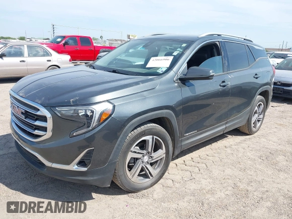 2020 GMC Terrain SLT with VIN 3GKALPEVXLL125009, listed as a IAAI auction lot 42066906 with 1 mi miles. Bid and sale history available at carsss.com. Image 2.