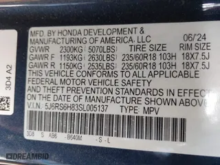 2025 Honda CR-V Hybrid Sport-L with VIN 5J6RS6H83SL005137, listed as a IAAI auction lot 40696596 with 1,776 mi miles. Bid and sale history available at carsss.com. Image 9.