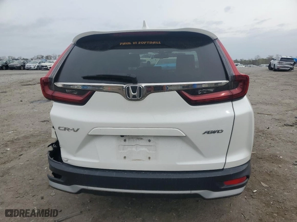 2020 Honda CR-V EX-L with VIN 2HKRW2H86LH665200, listed as a Copart auction lot 51648205 with 56,861 mi miles and Salvage Title. Bid and sale history available at carsss.com. Image 6.
