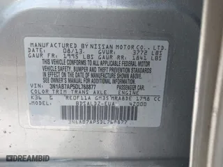2013 Nissan Sentra SR with VIN 3N1AB7AP5DL768877, listed as a IAAI auction lot 41506040 with 169,982 mi miles. Bid and sale history available at carsss.com. Image 9.