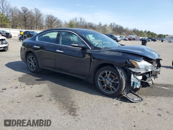 2014 Nissan Maxima S with VIN 1N4AA5AP9EC912759, listed as a Copart auction lot 54953995 with 74,138 mi miles and Salvage Title. Bid and sale history available at DreamBid. Image 4.