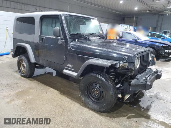 2005 Jeep Wrangler Unlimited with VIN 1J4FA44SX5P315486, listed as a Copart auction lot 46854145 with 199,585 mi miles and Salvage Title. Bid and sale history available at carsss.com. Image 4.