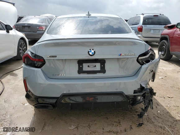 2022 BMW 2 Series M240i xDrive with VIN 3MW53CM09N8C50775, listed as a Copart auction lot 46809154 with 0 mi miles and Clean Title. Bid and sale history available at carsss.com. Image 6.