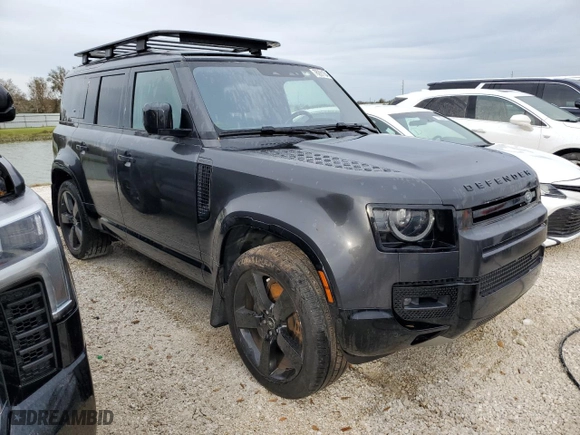 2022 Land Rover Defender X-Dynamic HSE with VIN SALE37RU5N2096935, listed as a Copart auction lot 76291154 with 0 mi miles and Salvage Title. Bid and sale history available at carsss.com. Image 4.