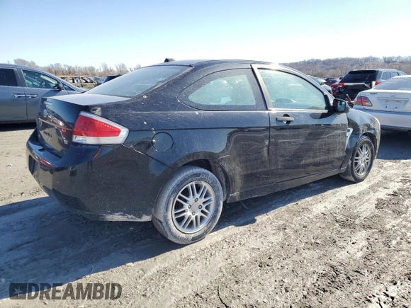 2008 Ford Focus SE with VIN 1FAHP33N28W158653, listed as a Copart auction lot 45399945 with 279,554 mi miles and Salvage Title. Bid and sale history available at carsss.com. Image 3.