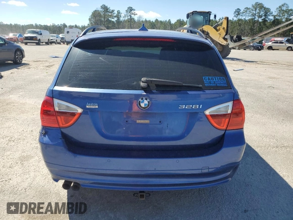 2007 BMW 3 Series 328i with VIN WBAVS13527FX15072, listed as a Copart auction lot 48186315 with 224,583 mi miles and Salvage Title. Bid and sale history available at carsss.com. Image 6.