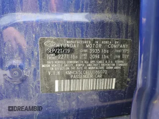 2020 Hyundai Ioniq Blue с VIN KMHC65LC6LU186070, выставлен на аукционе Copart как лот 57393055 с пробегом 102 280 миль миль и Списание • Salvage title. История ставок и продаж доступна на DreamBid. Изображение 12.