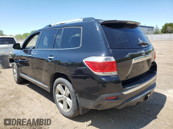 2012 Toyota Highlander Limited with VIN 5TDDK3EH6CS108586, listed as a Copart auction lot 58591815 with 290,496 mi miles and Clean title. Bid and sale history available at DreamBid. Image 2.