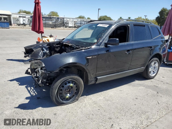 2005 BMW X3 3.0i with VIN WBXPA934X5WD23920, listed as a Copart auction lot 67744454 with 0 mi miles and Salvage Title. Bid and sale history available at carsss.com. Image 1.