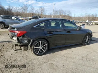 2022 Honda Civic Sedan Touring with VIN 2HGFE1F95NH302735, listed as a Copart auction lot 79278734 with 62,532 mi miles and Salvage Title. Bid and sale history available at carsss.com. Image 3.