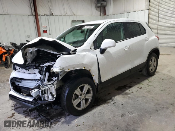 2020 Chevrolet Trax LS with VIN KL7CJKSBXLB052200, listed as a Copart auction lot 87877655 with Not Provided miles and Salvage Title. Bid and sale history available at carsss.com. Image 1.