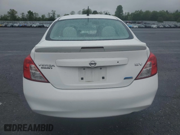 2014 Nissan Versa SV with VIN 3N1CN7AP3EL829693, listed as a Copart auction lot 55681185 with Not Provided miles and Salvage Title. Bid and sale history available at DreamBid. Image 6.