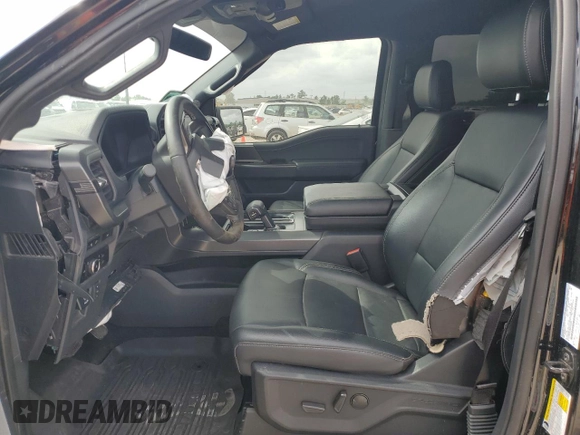 2024 Ford F-150 XLT with VIN 1FTFW3L85RFA04020, listed as a Copart auction lot 55082065 with 8,641 mi miles and Salvage Title. Bid and sale history available at carsss.com. Image 7.