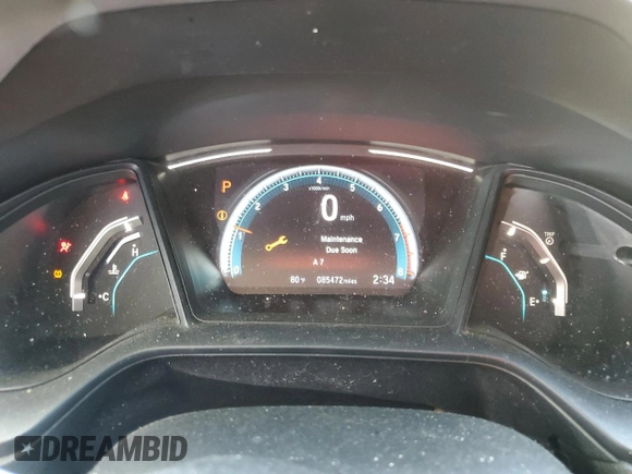 2019 Honda Civic Sedan LX with VIN 19XFC2F67KE045391, listed as a Copart auction lot 48737495 with 85,472 mi miles and Non Repairable. Bid and sale history available at carsss.com. Image 9.