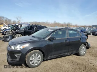2022 Kia Rio S with VIN 3KPA24AD3NE501857, listed as a Copart auction lot 48806355 with 37,550 mi miles and Salvage Title. Bid and sale history available at carsss.com. Image 1.