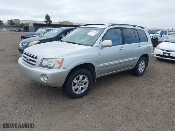 2003 Toyota Highlander with VIN JTEHF21A630127436, listed as a IAAI auction lot 42098538 with 123,561 mi miles. Bid and sale history available at carsss.com. Image 2.