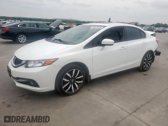 2014 Honda Civic EX-L with VIN 19XFB2F97EE014465, listed as a Copart auction lot 53872845 with 136,719 mi miles and Salvage Title. Bid and sale history available at DreamBid. Image 1.