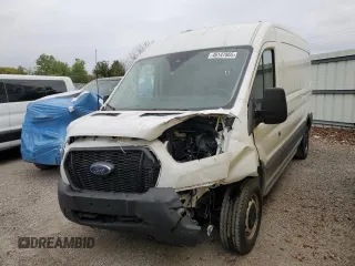 2023 Ford Transit Cargo with VIN 1FTBR1C85PKC00960, listed as a Copart auction lot 46147865 with 37,492 mi miles and Salvage Title. Bid and sale history available at carsss.com. Image 1.