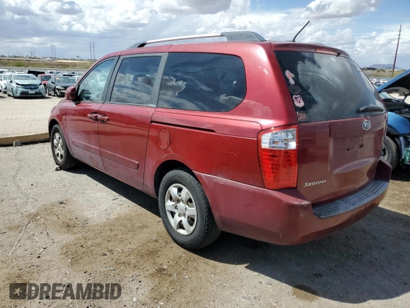 2009 Kia Sedona LX with VIN KNDMB233X96300684, listed as a Copart auction lot 52045965 with 148,025 mi miles and Salvage Title. Bid and sale history available at carsss.com. Image 2.