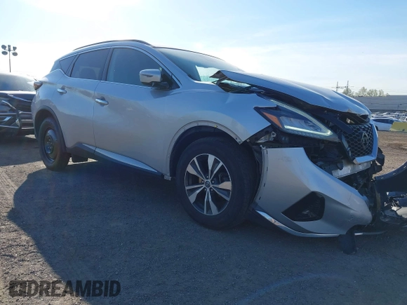 2021 Nissan Murano SV with VIN 5N1AZ2BS3MC144498, listed as a IAAI auction lot 42071696 with 83,014 mi miles and . Bid and sale history available at DreamBid. Image 1.