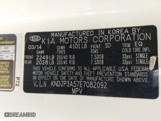 2014 Kia Soul + with VIN KNDJP3A57E7082092, listed as a IAAI auction lot 41510505 with 72,015 mi miles. Bid and sale history available at carsss.com. Image 9.