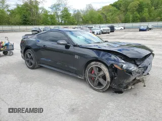2021 Ford Mustang Mach 1 with VIN 1FA6P8R06M5555038, listed as a Copart auction lot 56496525 with 16,174 mi miles and Salvage title. Bid and sale history available at DreamBid. Image 4.