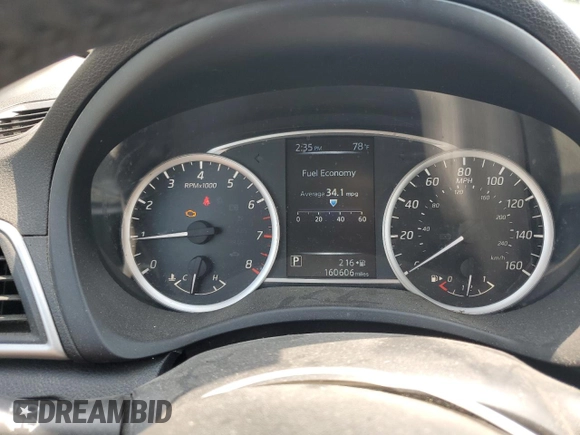 2017 Nissan Sentra SR with VIN 3N1AB7AP0HY325612, listed as a Copart auction lot 60848075 with 160,606 mi miles and Clean title. Bid and sale history available at DreamBid. Image 9.