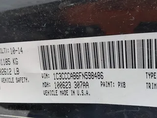 2015 Chrysler 200 Limited with VIN 1C3CCCAB6FN598486, listed as a IAAI auction lot 41910182 with 193,369 mi miles and . Bid and sale history available at DreamBid. Image 9.