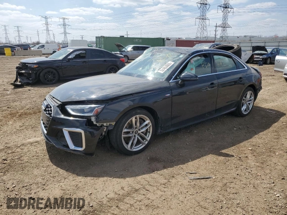 2022 Audi A4 S line Premium Plus z VIN WAUEAAF42NN015240, wystawiony jako Copart lot #52463865 z przebiegiem 56 128 mil mil oraz Szkoda całkowita • Salvage title. Historia ofert i sprzedaży dostępna na DreamBid. Obrazek 1.